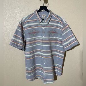 Faherty Men's Striped Blue Shirt